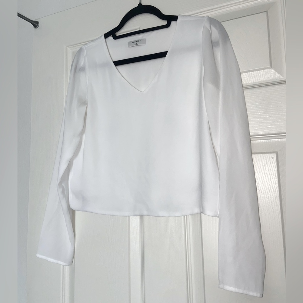 SOLD Aritzia Babaton Murphy Longsleeve Blouse in Espace - Picture 6 of 12